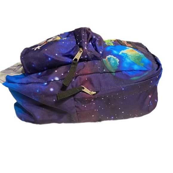 Jansport Disney Backpack Mickey Cosmic Theme Canvas Shoulder Straps 15x13x5 Nice - Picture 3 of 12